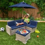 Mobilier Modular Copii Gradina - Canapea Coltar Fotoliu sectional cu Umbrela Navy Bulmarin Kidkraft Mobilier Modular Copii Gradina - Canapea Coltar Fotoliu sectional cu Umbrela Navy Bulmarin Kidkraft
